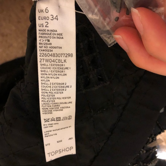 Black Beaded Sequin Midi Pencil Skirt | Topshop - Picture 4 of 5